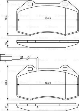 BOSCH 0 986 494 228 - Bremžu uzliku kompl., Disku bremzes www.autospares.lv