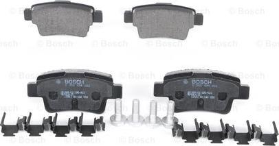 BOSCH 0 986 494 222 - Тормозные колодки, дисковые, комплект www.autospares.lv