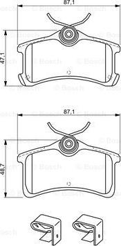 BOSCH 0 986 494 274 - Brake Pad Set, disc brake www.autospares.lv