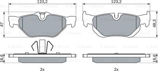 BOSCH 0 986 494 272 - Bremžu uzliku kompl., Disku bremzes www.autospares.lv