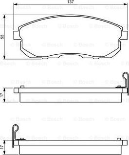 BOSCH 0 986 494 277 - Bremžu uzliku kompl., Disku bremzes www.autospares.lv