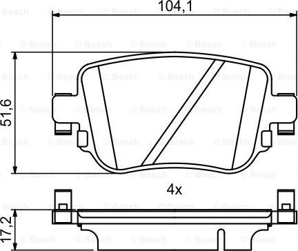 BOSCH 0 986 494 797 - Bremžu uzliku kompl., Disku bremzes www.autospares.lv