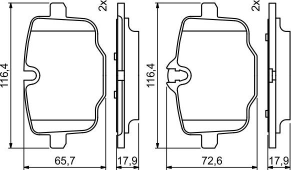 BOSCH 0 986 494 759 - Bremžu uzliku kompl., Disku bremzes www.autospares.lv