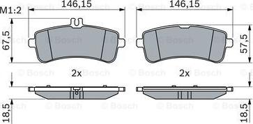 BOSCH 0 986 494 764 - Тормозные колодки, дисковые, комплект www.autospares.lv