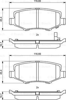 BOSCH 0 986 494 706 - Bremžu uzliku kompl., Disku bremzes www.autospares.lv