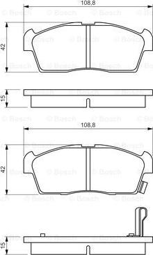 BOSCH 0 986 494 700 - Bremžu uzliku kompl., Disku bremzes www.autospares.lv