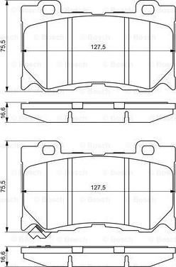 BOSCH 0 986 494 707 - Bremžu uzliku kompl., Disku bremzes www.autospares.lv