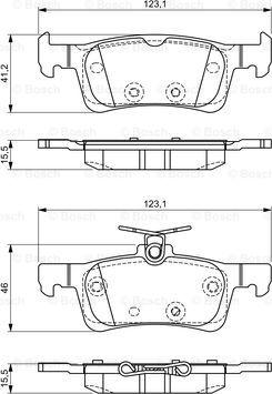 BOSCH 0 986 494 715 - Bremžu uzliku kompl., Disku bremzes www.autospares.lv