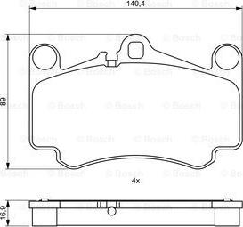 BOSCH 0 986 494 710 - Bremžu uzliku kompl., Disku bremzes www.autospares.lv