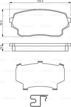 BOSCH 0 986 494 711 - Тормозные колодки, дисковые, комплект www.autospares.lv