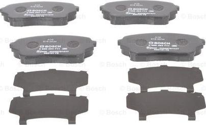 BOSCH 0 986 494 711 - Тормозные колодки, дисковые, комплект www.autospares.lv