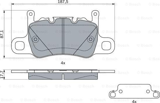 BOSCH 0 986 494 789 - Bremžu uzliku kompl., Disku bremzes www.autospares.lv