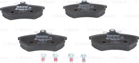 BOSCH 0 986 494 726 - Тормозные колодки, дисковые, комплект www.autospares.lv