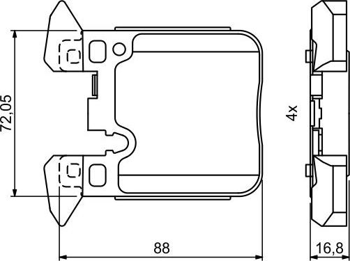 BOSCH 0 986 494 774 - Bremžu uzliku kompl., Disku bremzes www.autospares.lv