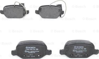 BOSCH 0 986 494 776 - Bremžu uzliku kompl., Disku bremzes www.autospares.lv