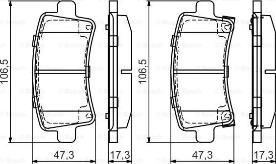 BOSCH 0 986 495 444 - Bremžu uzliku kompl., Disku bremzes www.autospares.lv