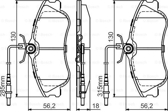 BOSCH 0 986 495 441 - Bremžu uzliku kompl., Disku bremzes autospares.lv