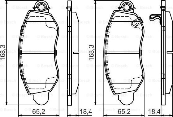 BOSCH 0 986 495 443 - Bremžu uzliku kompl., Disku bremzes autospares.lv