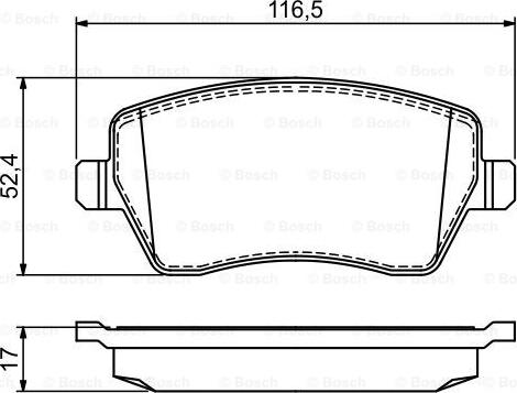 BOSCH 0 986 495 452 - Bremžu uzliku kompl., Disku bremzes autospares.lv