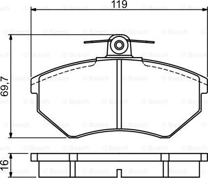 BOSCH 0986495457 - Тормозные колодки, дисковые, комплект www.autospares.lv