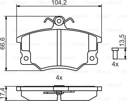 BOSCH 0 986 495 465 - Brake Pad Set, disc brake www.autospares.lv