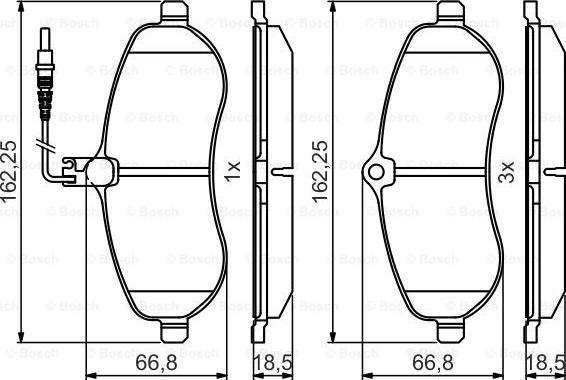 BOSCH 0 986 495 460 - Bremžu uzliku kompl., Disku bremzes www.autospares.lv