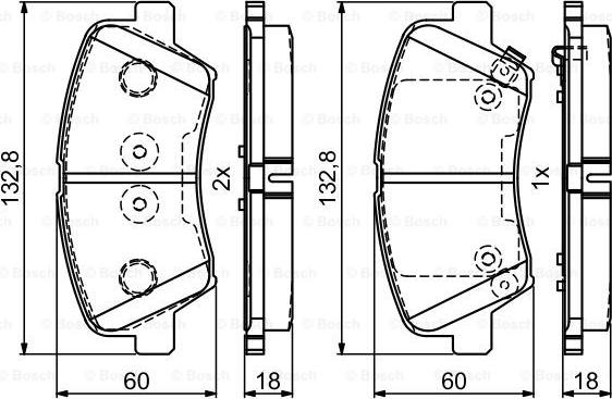 BOSCH 0 986 495 410 - Тормозные колодки, дисковые, комплект www.autospares.lv