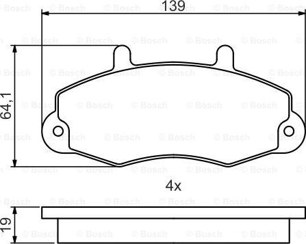 BOSCH 0 986 495 484 - Bremžu uzliku kompl., Disku bremzes www.autospares.lv