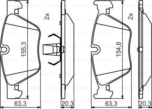 BOSCH 0 986 495 480 - Тормозные колодки, дисковые, комплект www.autospares.lv