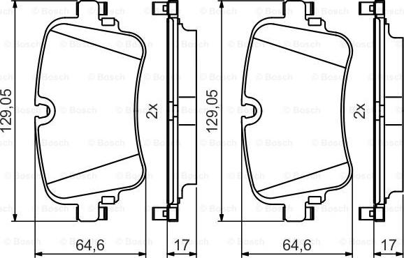 BOSCH 0 986 495 426 - Bremžu uzliku kompl., Disku bremzes www.autospares.lv