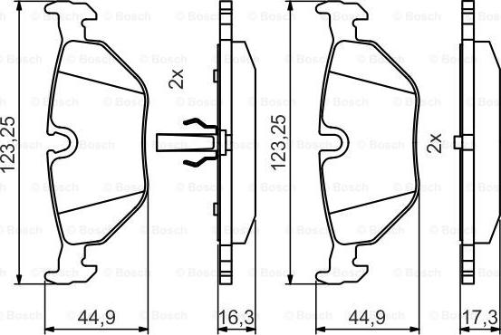 BOSCH 0 986 495 470 - Bremžu uzliku kompl., Disku bremzes autospares.lv