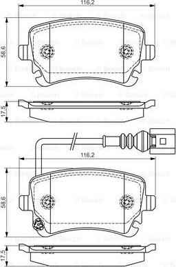 BOSCH 0 986 495 094 - Bremžu uzliku kompl., Disku bremzes autospares.lv