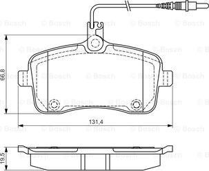 BOSCH 0 986 495 091 - Bremžu uzliku kompl., Disku bremzes autospares.lv