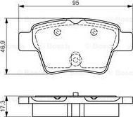 BOSCH 0 986 495 092 - Bremžu uzliku kompl., Disku bremzes autospares.lv