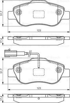 BOSCH 0 986 495 097 - Bremžu uzliku kompl., Disku bremzes www.autospares.lv