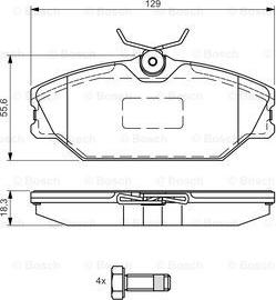 BOSCH 0 986 495 049 - Bremžu uzliku kompl., Disku bremzes autospares.lv