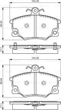 BOSCH 0 986 495 041 - Bremžu uzliku kompl., Disku bremzes autospares.lv