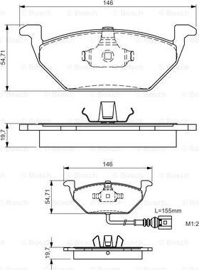 BOSCH 0 986 495 048 - Тормозные колодки, дисковые, комплект www.autospares.lv