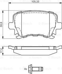 BOSCH 0 986 495 054 - Тормозные колодки, дисковые, комплект www.autospares.lv