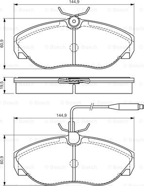 BOSCH 0 986 495 056 - Brake Pad Set, disc brake www.autospares.lv