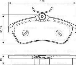 BOSCH 0 986 495 064 - Тормозные колодки, дисковые, комплект www.autospares.lv