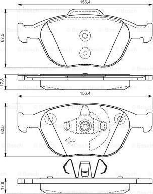 BOSCH 0 986 495 066 - Тормозные колодки, дисковые, комплект www.autospares.lv