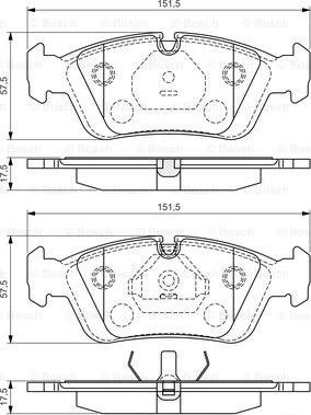 BOSCH 0 986 495 060 - Brake Pad Set, disc brake www.autospares.lv