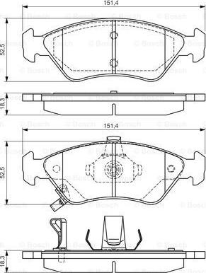 BOSCH 0 986 495 067 - Тормозные колодки, дисковые, комплект www.autospares.lv