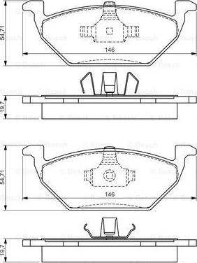 BOSCH 0 986 495 004 - Тормозные колодки, дисковые, комплект www.autospares.lv