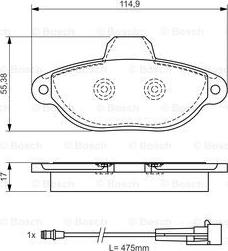 BOSCH 0 986 495 006 - Brake Pad Set, disc brake www.autospares.lv