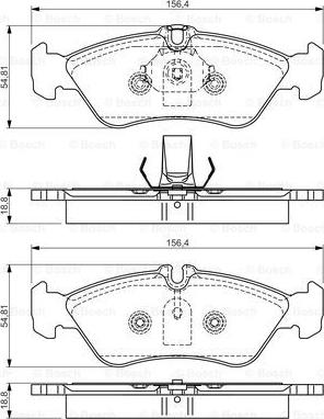 BOSCH 0 986 495 000 - Тормозные колодки, дисковые, комплект www.autospares.lv