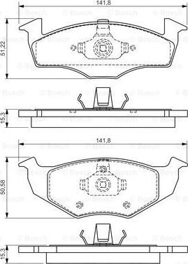 BOSCH 0 986 495 010 - Bremžu uzliku kompl., Disku bremzes www.autospares.lv