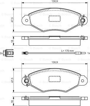 BOSCH 0 986 495 011 - Bremžu uzliku kompl., Disku bremzes autospares.lv