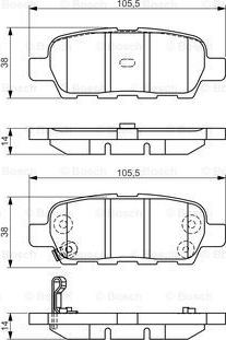 BOSCH 0 986 495 089 - Bremžu uzliku kompl., Disku bremzes www.autospares.lv